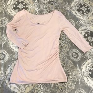 White House Black Market Dual Neck 3/4 Tee